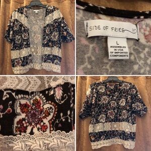 Lace + Floral Top SIZE L